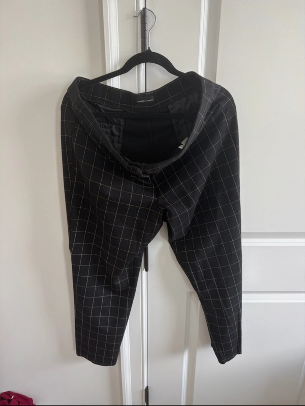 Women’s Black Windowpane Dress Pants